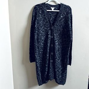 Chicos calf length button down sweater